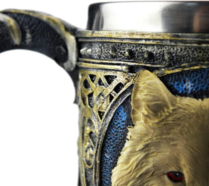 3D Wolf Mug Stainless Steel