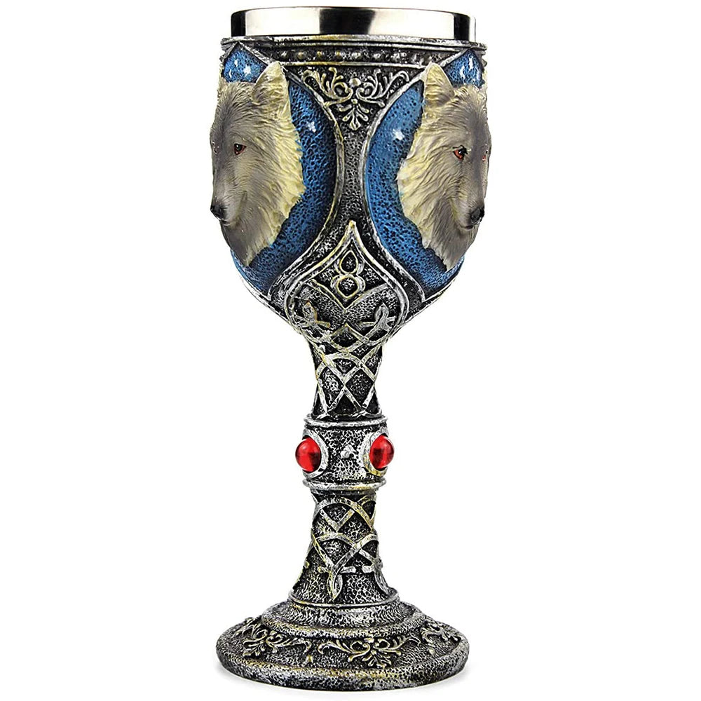 3D Wolf Goblet Stainless Steel