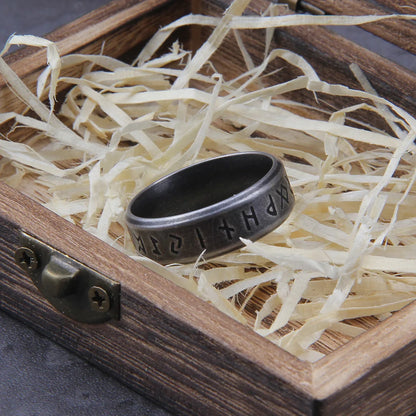 Stainless Steel Odin Rune Rings Amulet