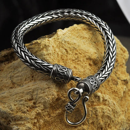 S925 Sterling Silver Vikings Chain Bracelet