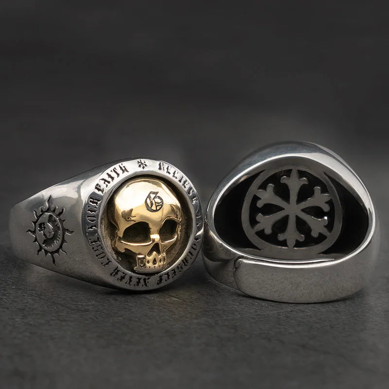 925 Sterling Silver Skull Ring for Men