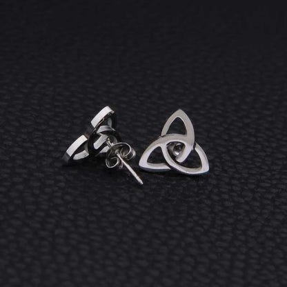 Celtic Knot Stud Earrings Stainless Steel