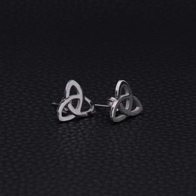 Celtic Knot Stud Earrings Stainless Steel