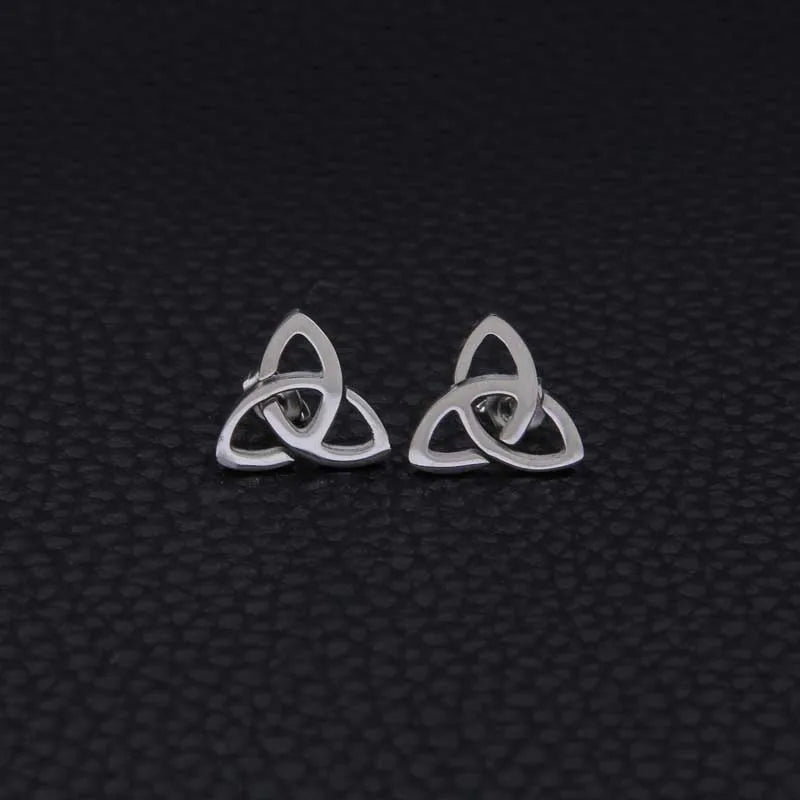 Celtic Knot Stud Earrings Stainless Steel