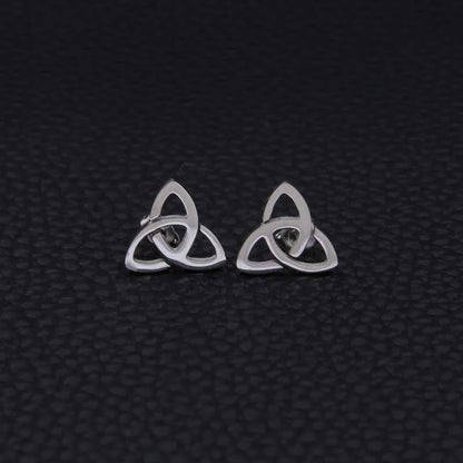 Celtic Knot Stud Earrings Stainless Steel