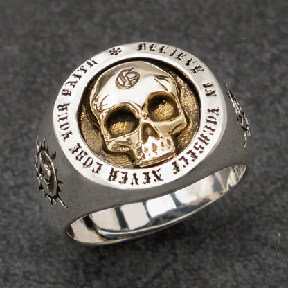 925 Sterling Silver Skull Ring for Men