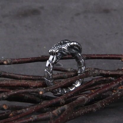 Viking Ouroboros Snake Ring