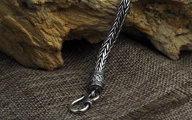 S925 Sterling Silver Vikings Chain Bracelet