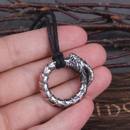 Viking Ouroboros Snake Ring