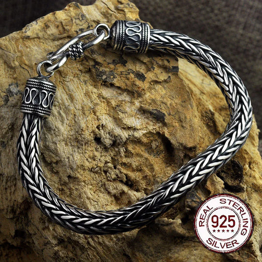 S925 Sterling Silver Vikings Chain Bracelet