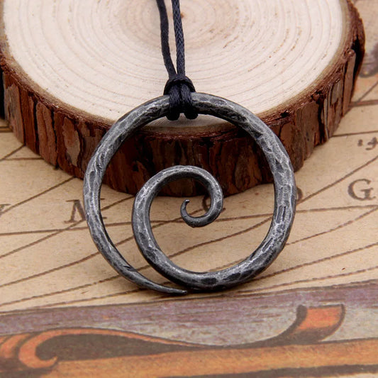 Hand-Forged Viking Spiral Pendant