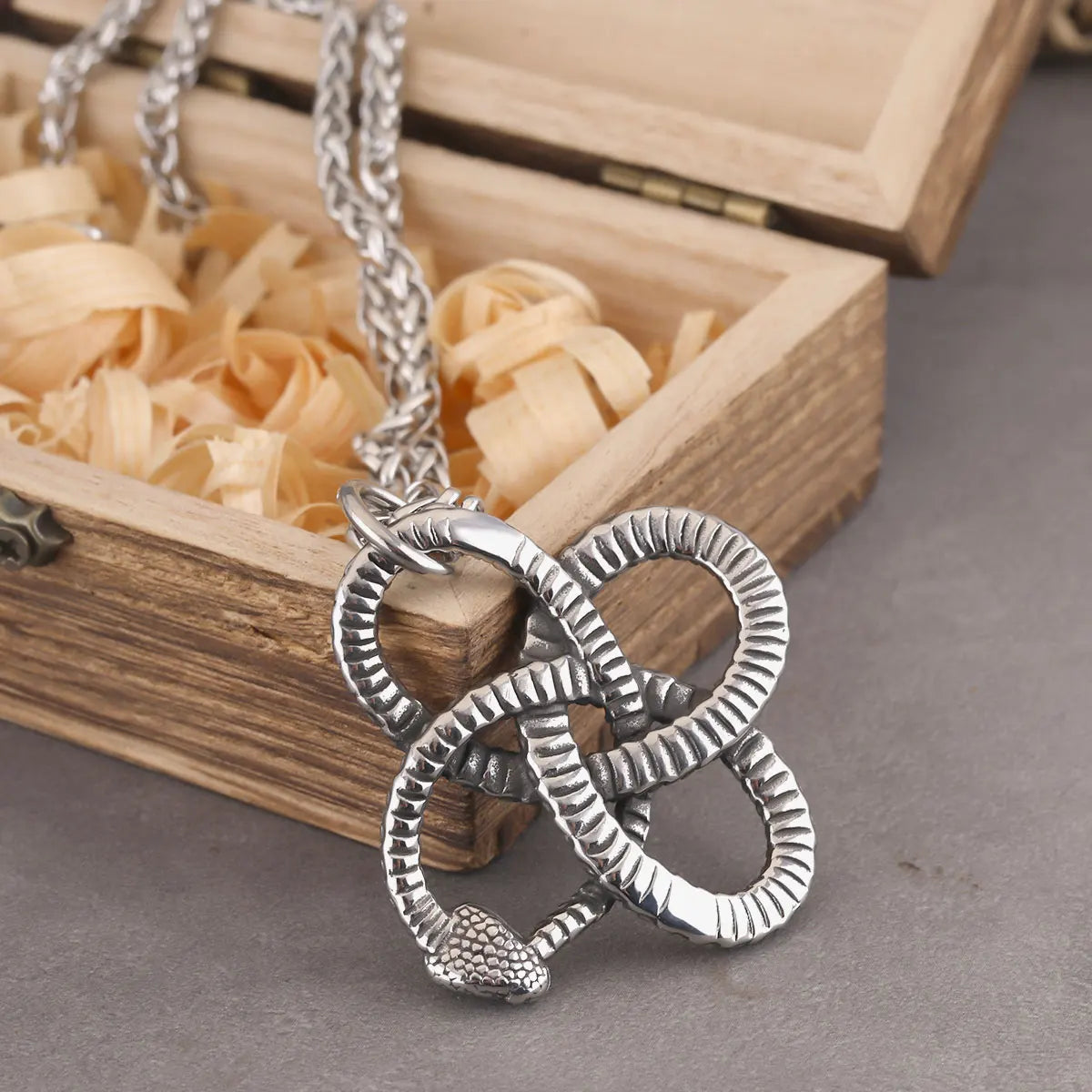 Celtic Snake Pendant Necklace