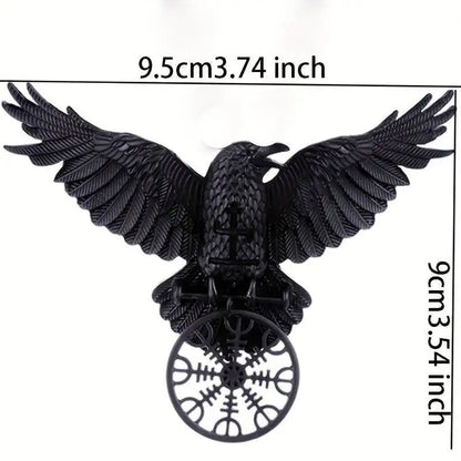 Viking Black Crow Hair Clip