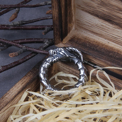 Viking Ouroboros Snake Ring