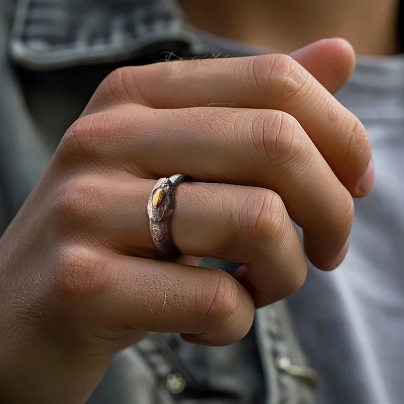 Darkness Apophis Snake Ring - 925 Sterling Silver