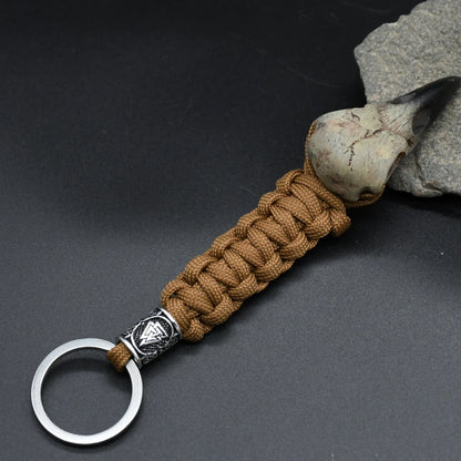 Odin Crow Skeleton Paracord Keychain