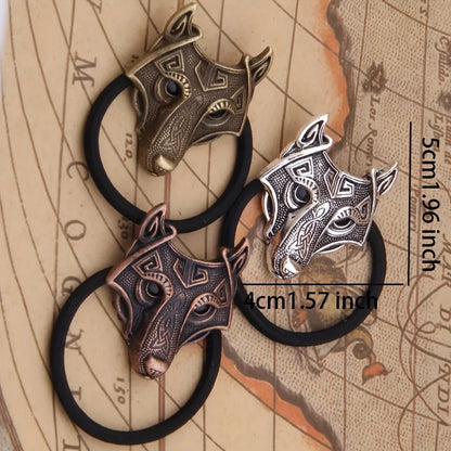 Viking Celtic Wolf Ponytail Hair Ties