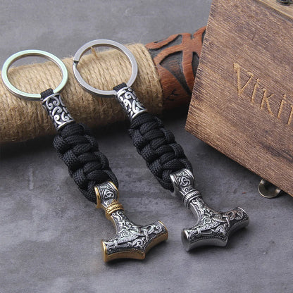 Nordic Viking Thor Hammer Keychain