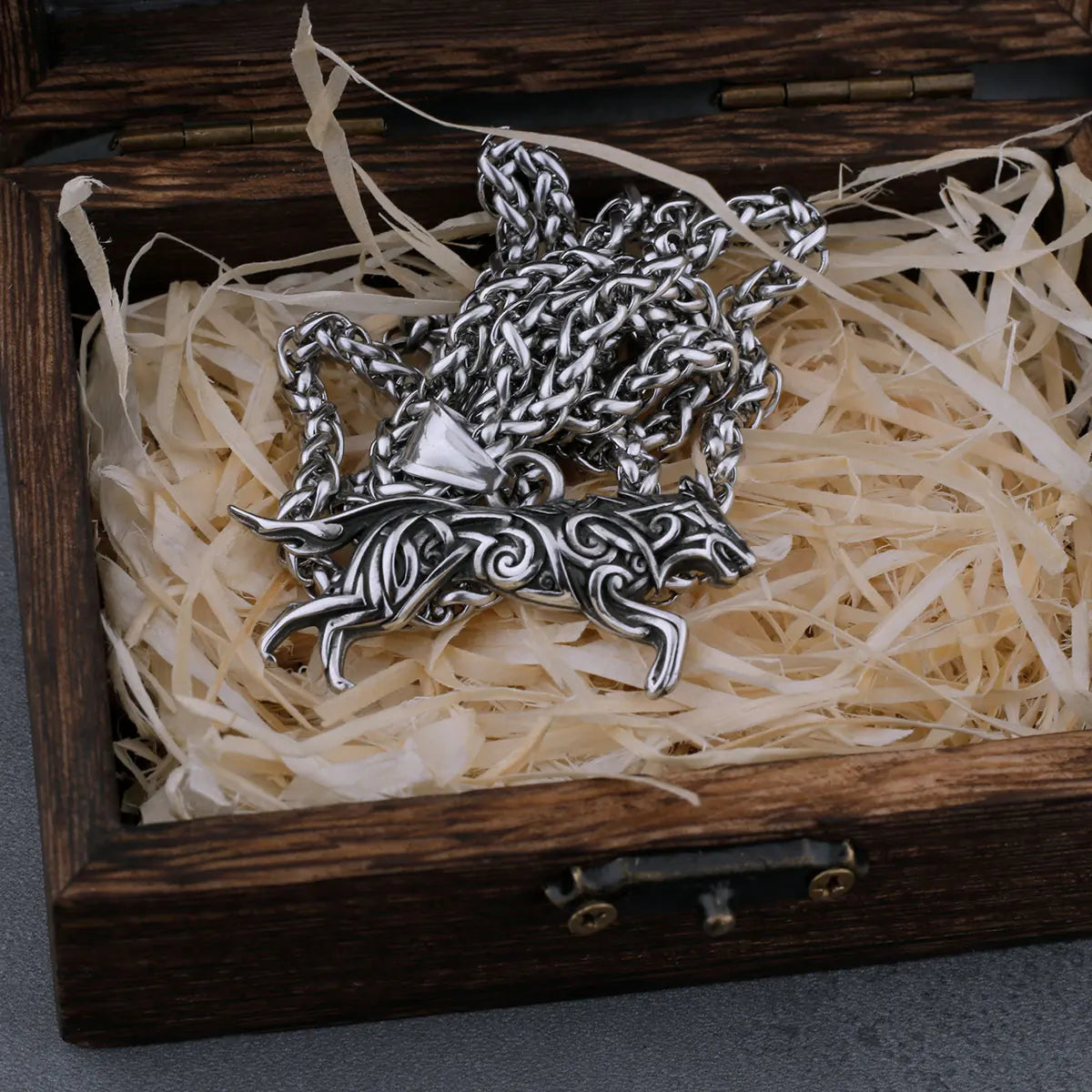 Viking Wolf Necklace - Fenrir Pendant