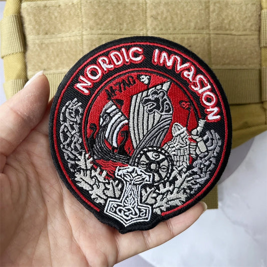 Nordic Invasion Viking Embroidered Tactical Patch