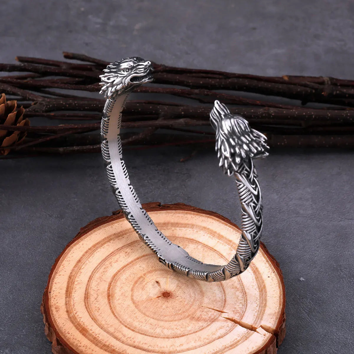 Dragon Head Cuff Bracelet