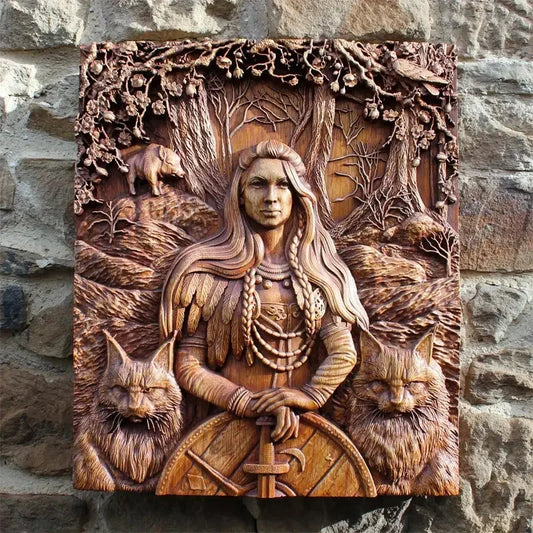 Freya Wood Wall Sculpture