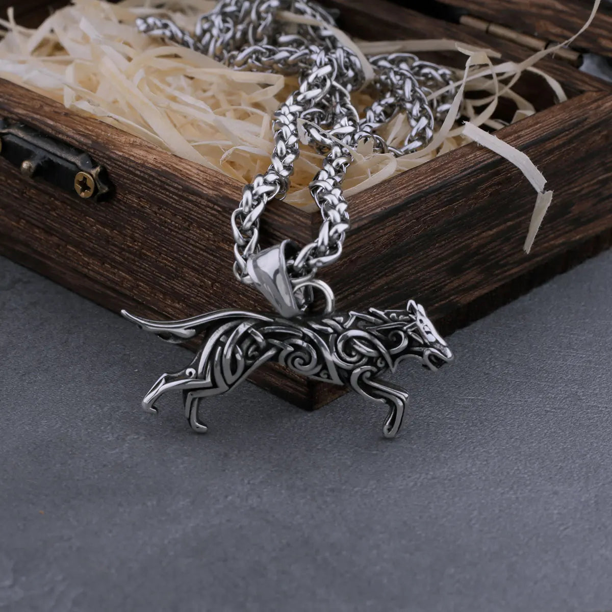 Viking Wolf Necklace - Fenrir Pendant