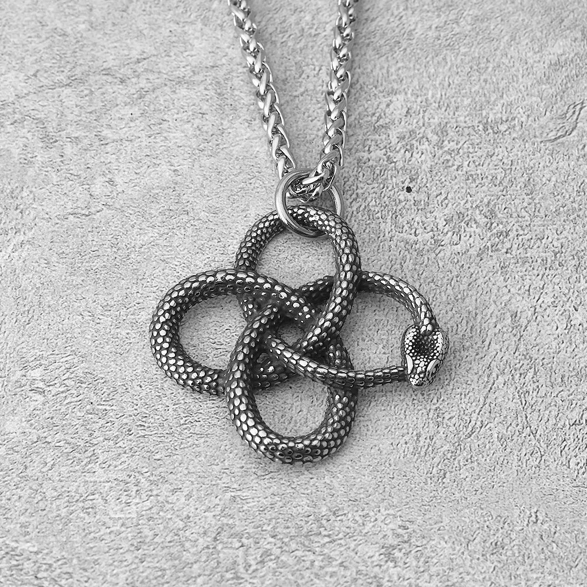 Celtic Snake Pendant Necklace