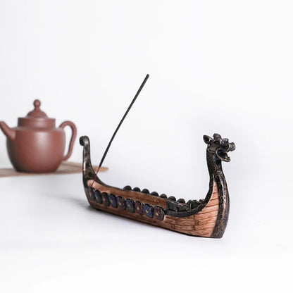 Viking Ship Dragon Boat Incense Holder