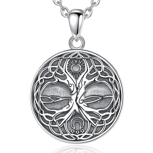 925 Sterling Silver Viking Yggdrasil Tree of Life Necklace