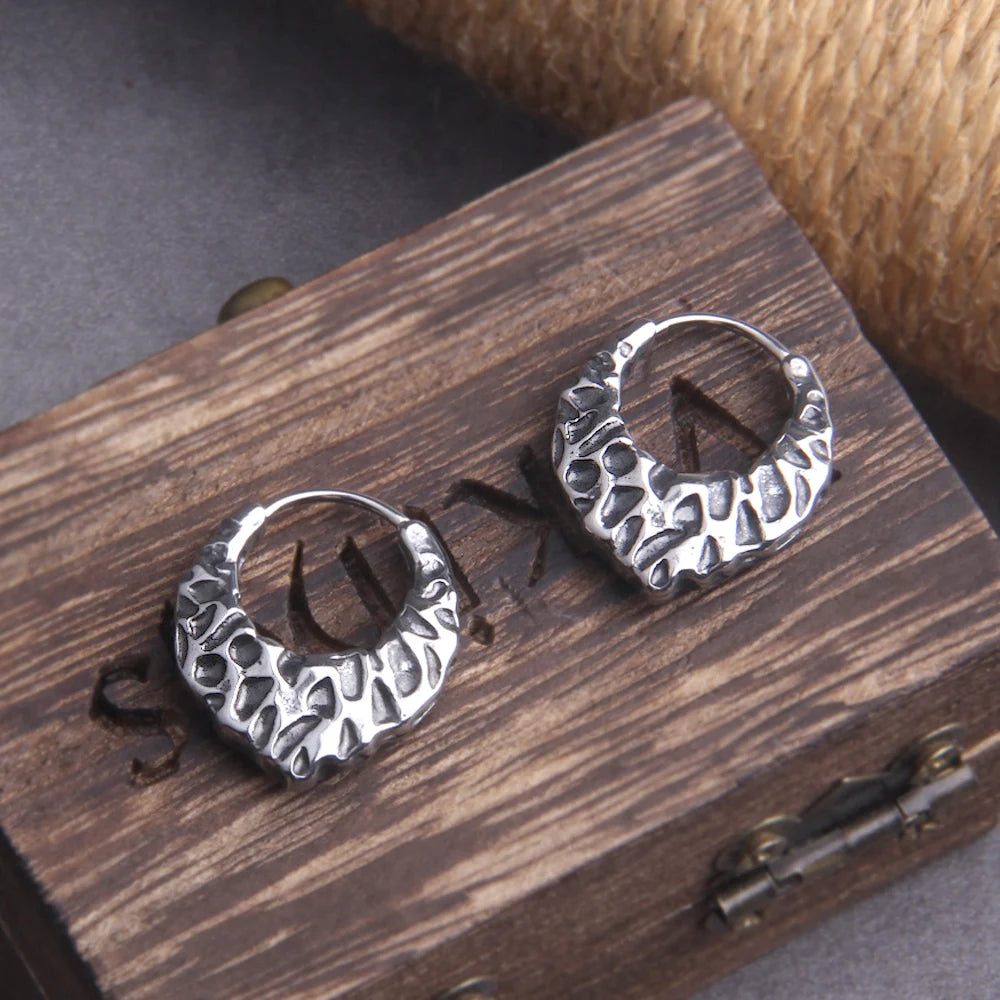 Geometric Chunky Viking Hoop Earrings