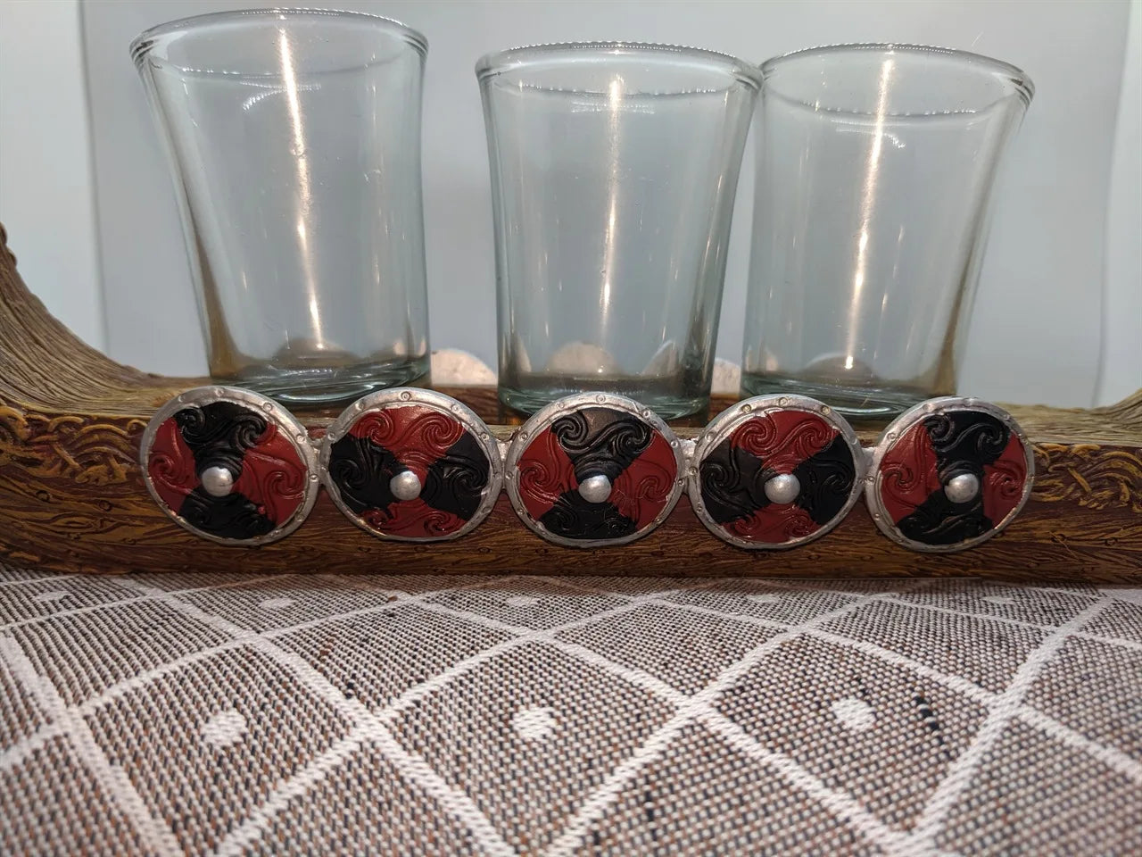 Viking Ship Shot Glass Set