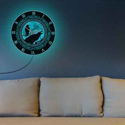 Odins Ravens RGB LED Wall Clock