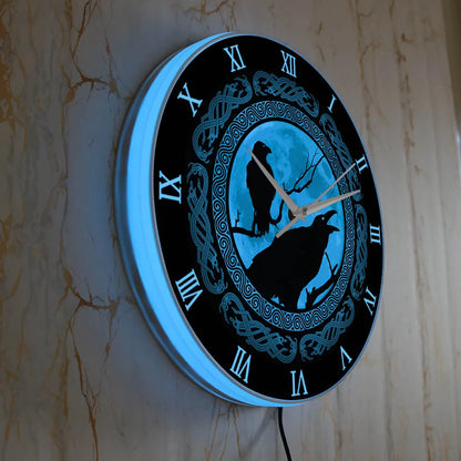 Odins Ravens RGB LED Wall Clock