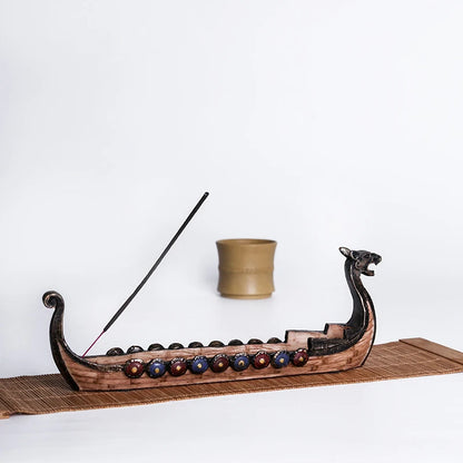 Viking Ship Dragon Boat Incense Holder