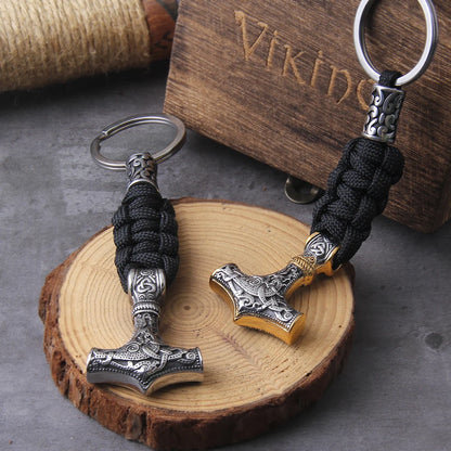 Nordic Viking Thor Hammer Keychain