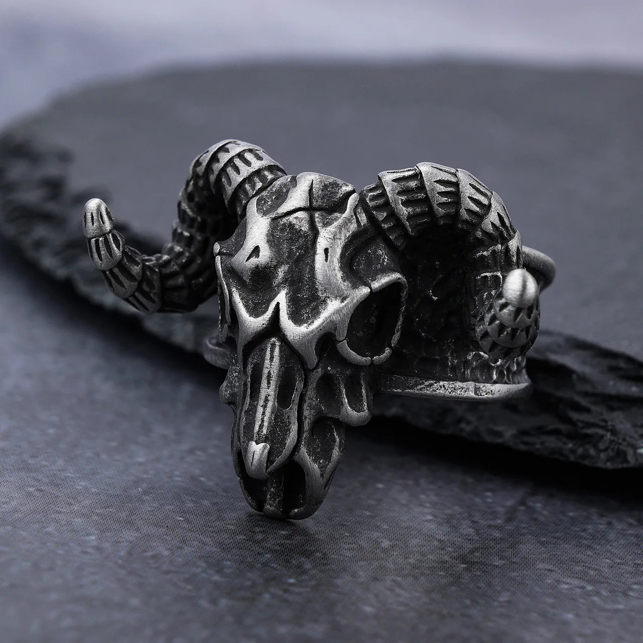 Viking Ram Skull Ring