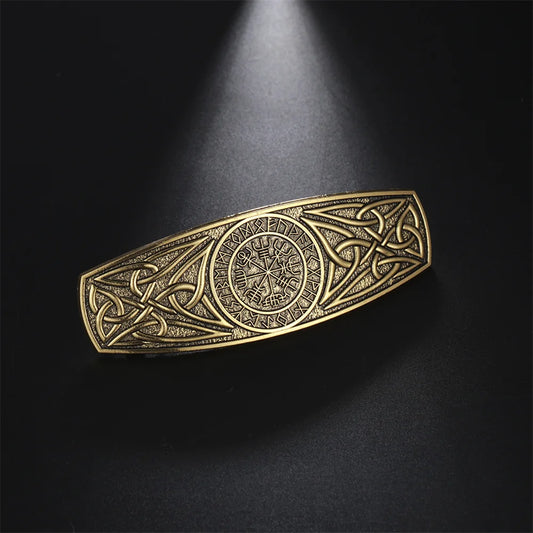 Vintage Vegvisir Celtic Knot Hair Clip