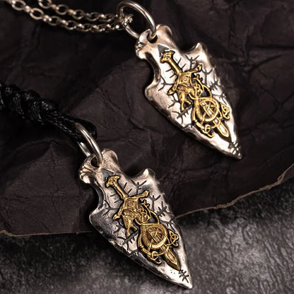 925 Silver Decorative Spearhead Necklace