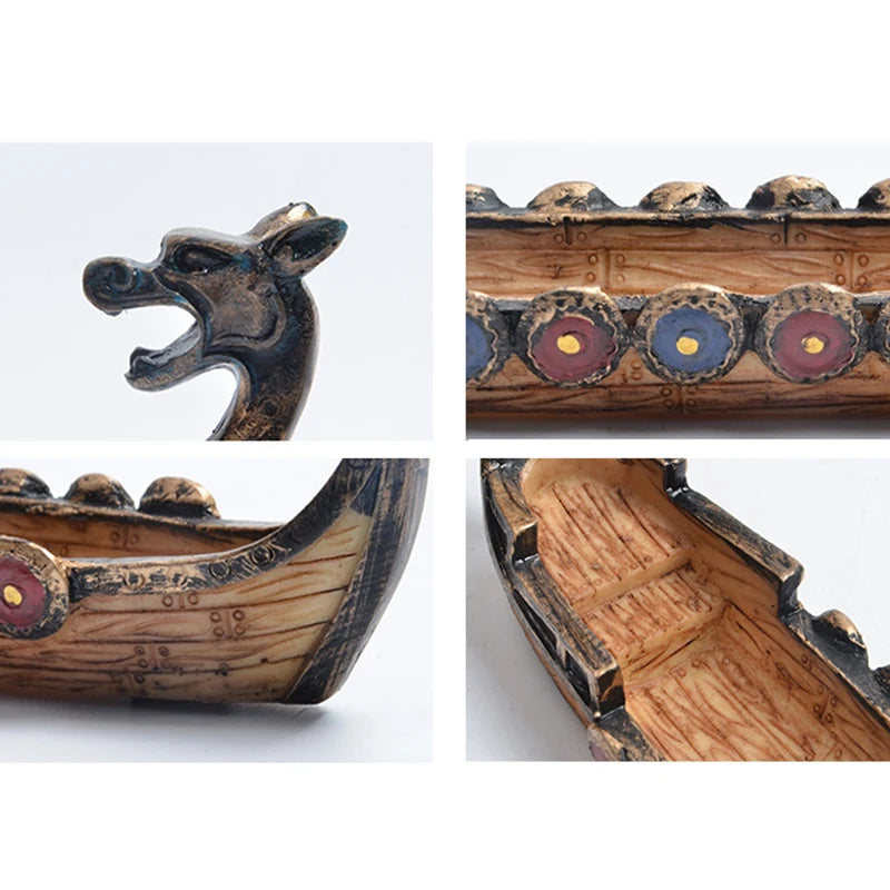 Viking Ship Dragon Boat Incense Holder