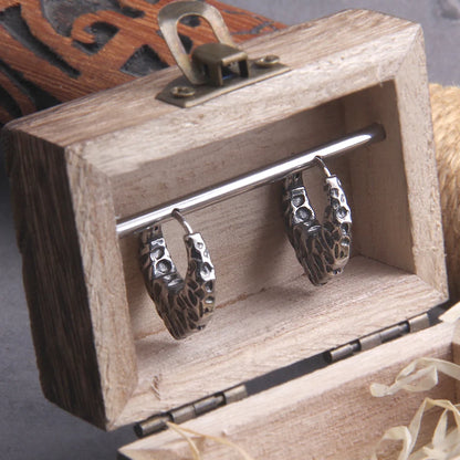 Geometric Chunky Viking Hoop Earrings