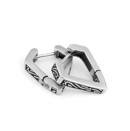 Viking Triangle Hoop Earrings