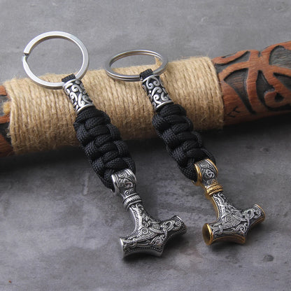 Nordic Viking Thor Hammer Keychain