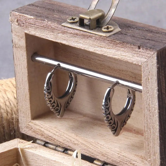 Nordic Viking Celtic Knot Hoop Earrings