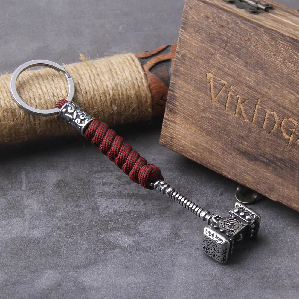 Mjolnir Paracord Keychain