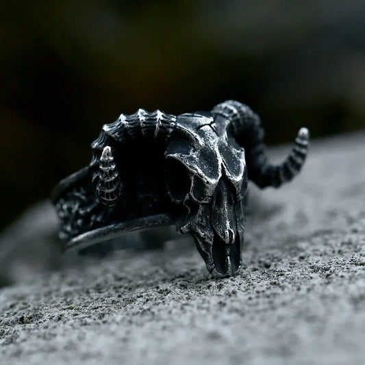 Viking Ram Skull Ring