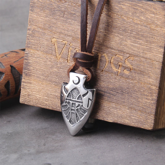 Norse Odin Rune Spearhead Necklace