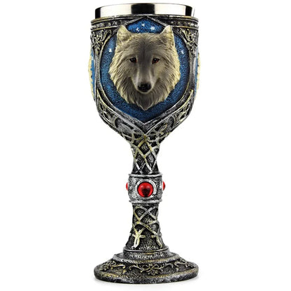 3D Wolf Goblet Stainless Steel