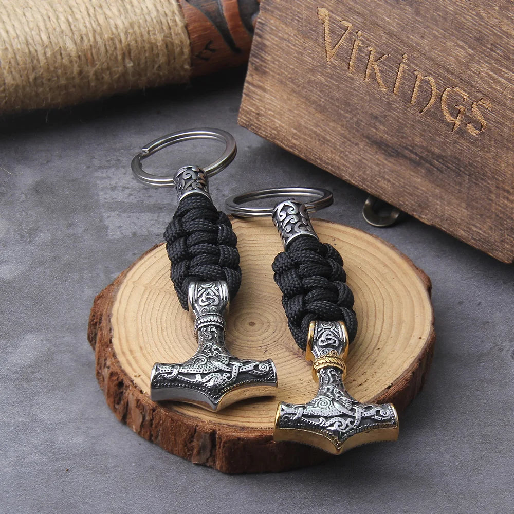 Nordic Viking Thor Hammer Keychain